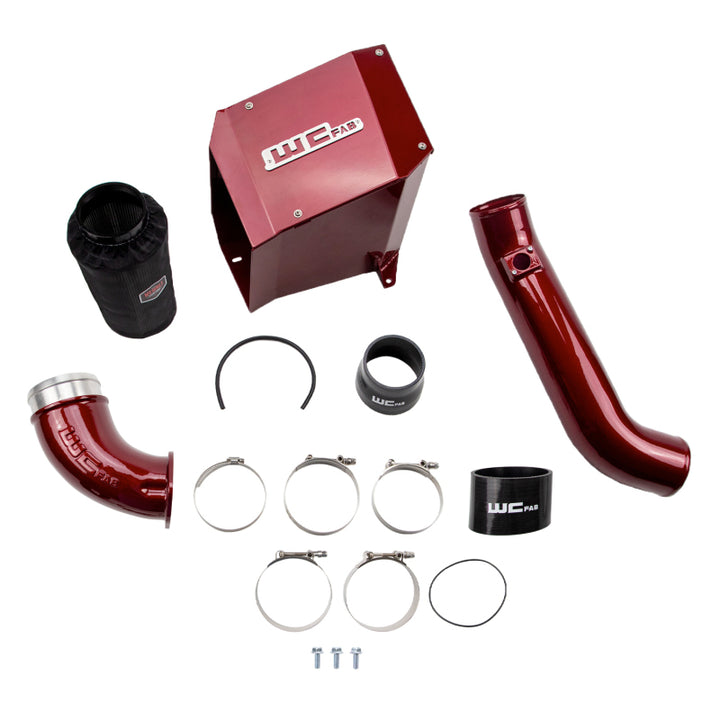 Wehrli 01-04 Duramax LB7 4in Intake Kit w/ Air Box Stage 2 - Sparkle Bomber Orange