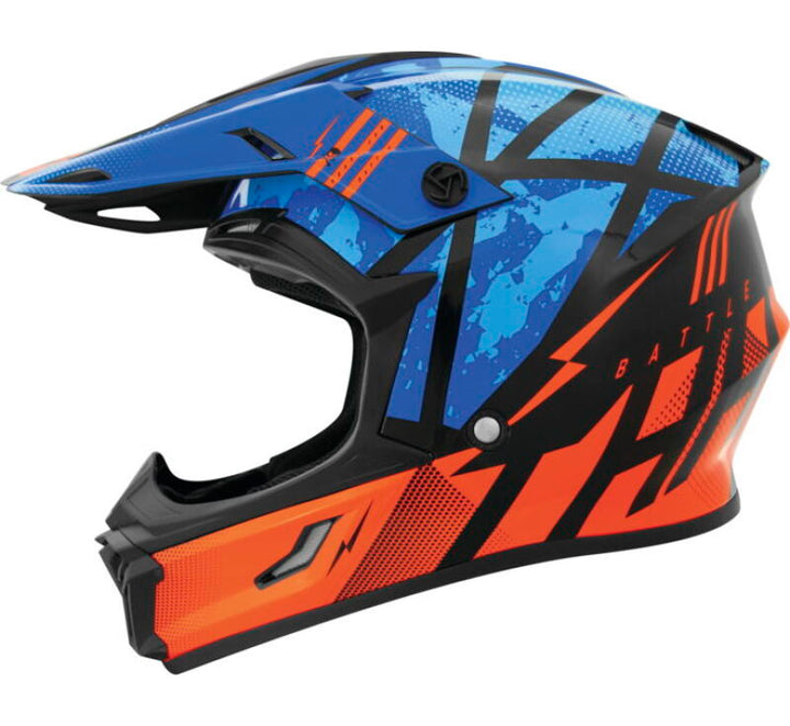 THH Helmets T710XR Battle Blue/Orange - XS
