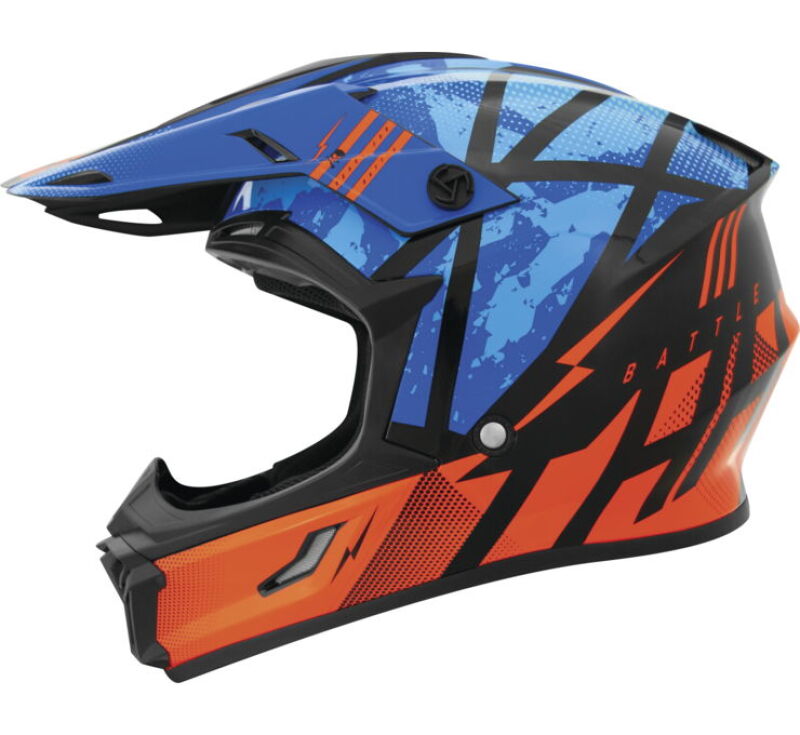 THH Helmets T710XR Battle Blue/Orange - Medium