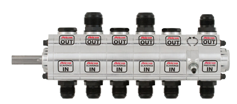Peterson Fluid Systems R4 6-Stage Oil Pump - Left Side Mount - HV - Rear Drive - Front Pressure