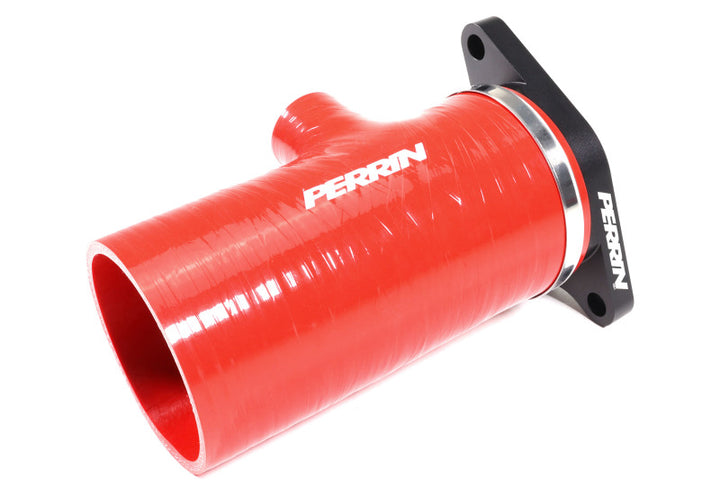 PERRIN 22-26 Subaru WRX / 20-25 LGT & OBXT Turbo Inlet Hose w/Turbo Adapter Flange (Short) - Red