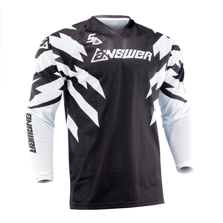 Answer 26 LE Syncron Rizz Vented Jersey Black/White/Cyan - XS