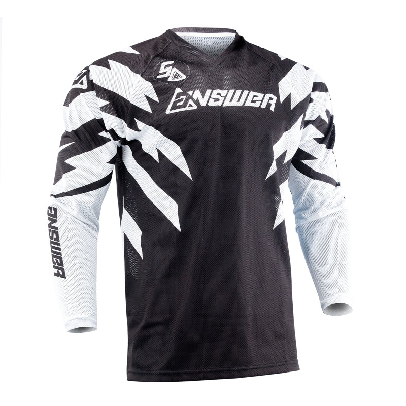 Answer 26 LE Syncron Rizz Vented Jersey Black/White/Cyan - Medium