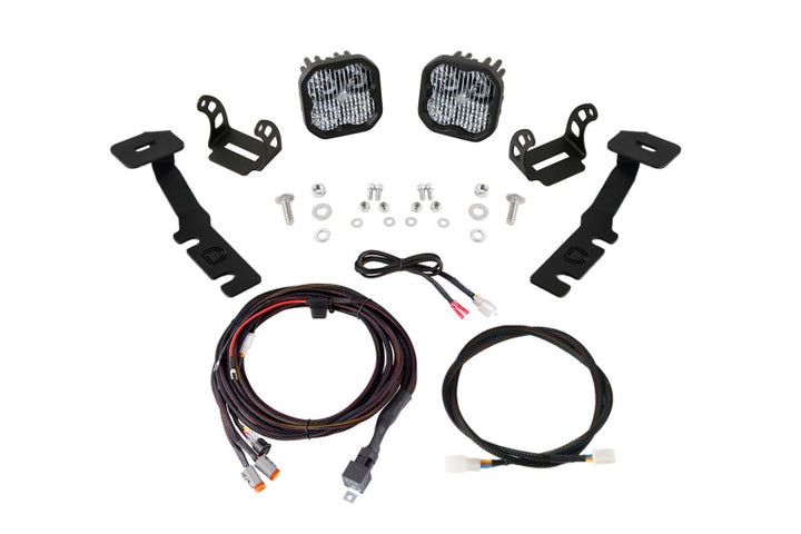 Diode Dynamics 19-25 Toyota RAV4 SS3 LED Ditch Light Kit - Pro White Combo
