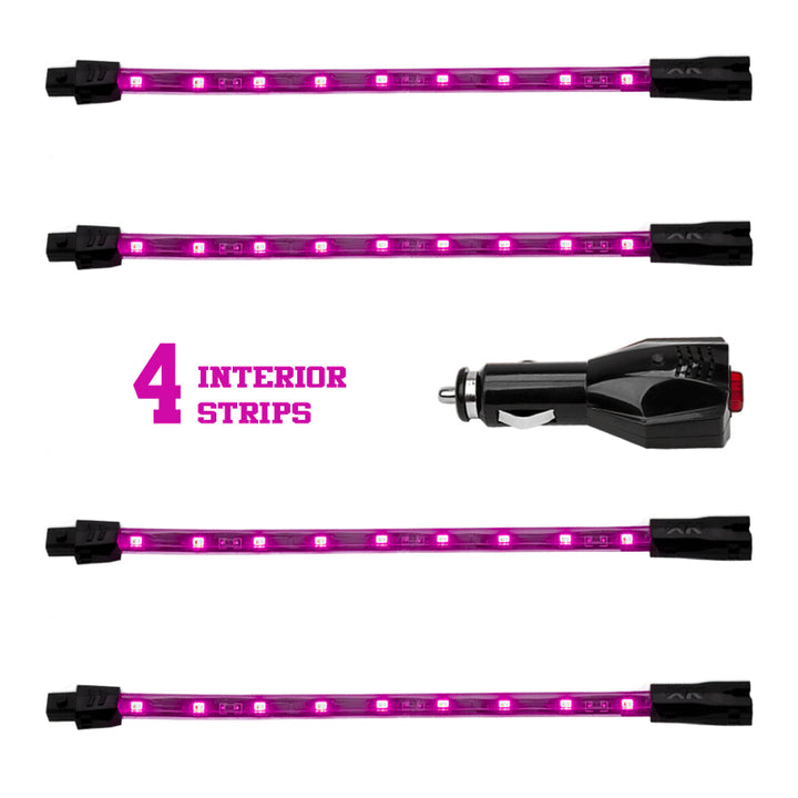 XK Glow Single Color XKGLOW UnderglowLED Accent Light Car/Truck Kit Pink - 4x8In