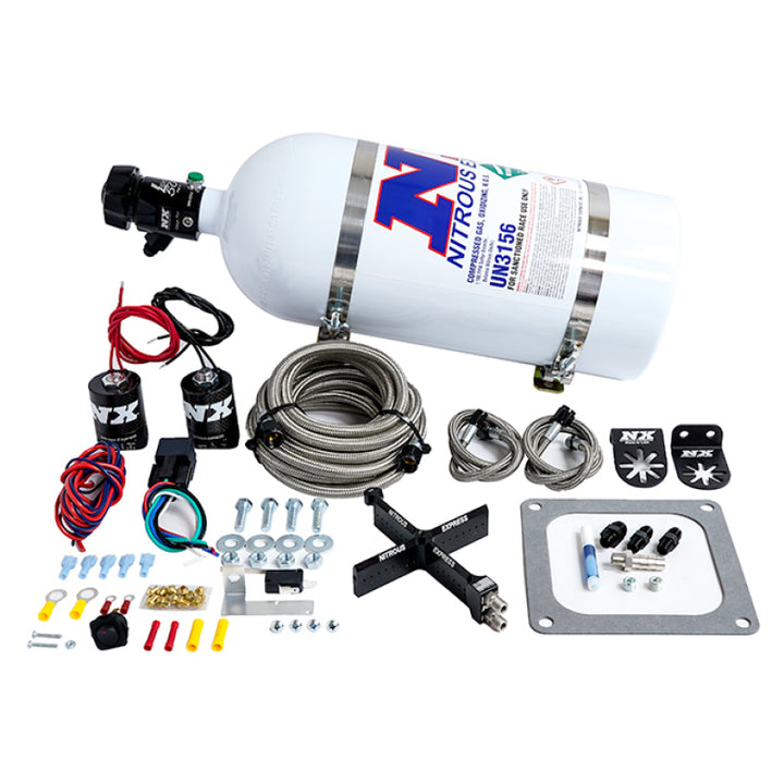 Nitrous Express 4500 Covert Crossbar Plate System Stage 6 50-300HP (10lb Bottle)