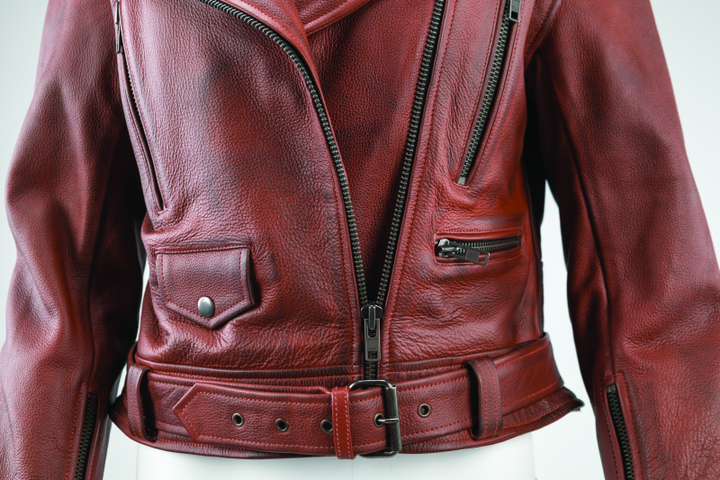 Kuryakyn Leather By River Road Arabian Spice Leather Jacket Red Womens - Small