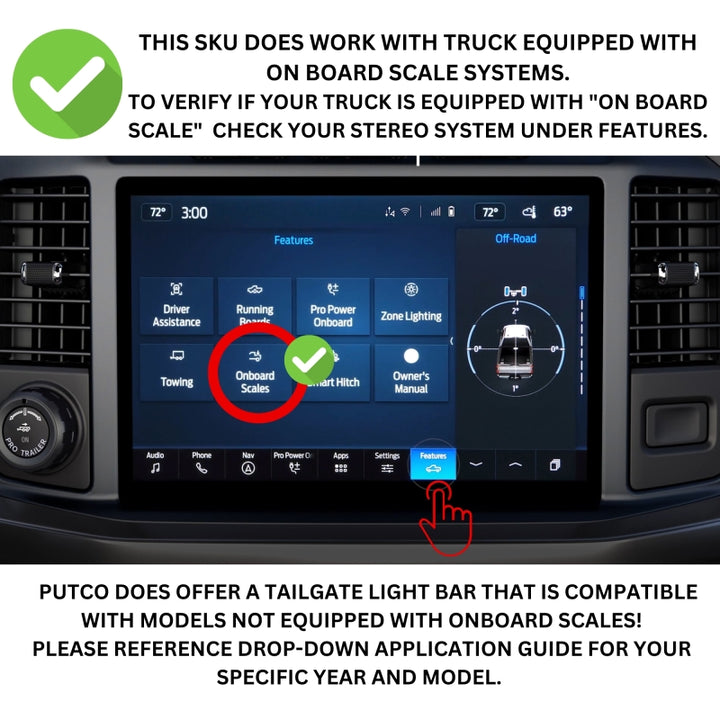 Putco 2024+ Ford F150 w/Factory LED Tail Light & OBS 60in Blade Tailgate Light Bar Plug-N-Play