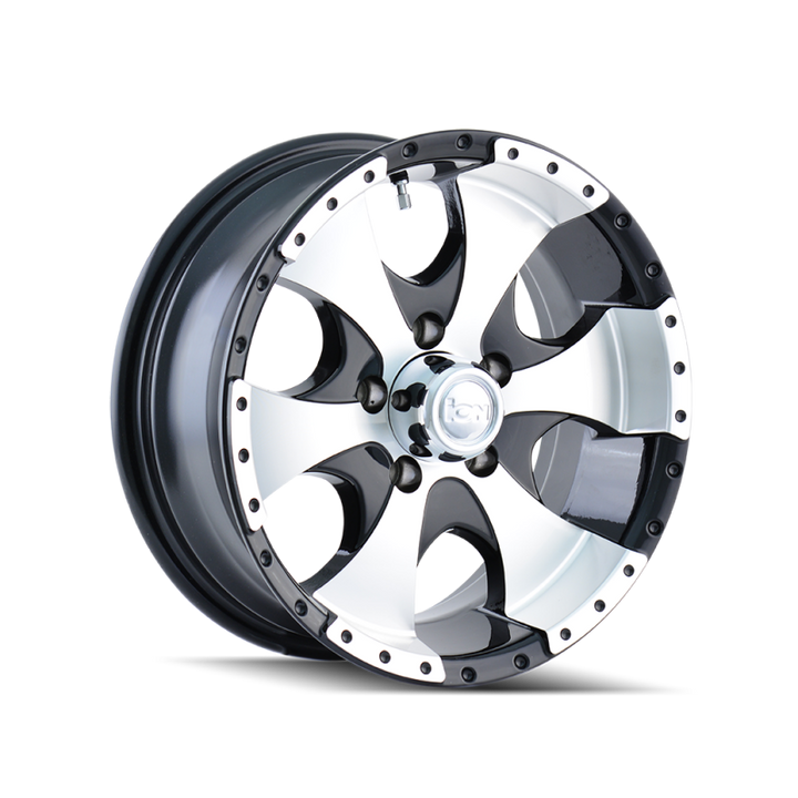 ION Type 136 15x6 / 5x114.3 BP / 0mm Offset / 83.82mm Hub Black/Machined Wheel