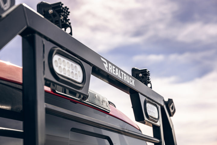 BackRack 99-24 Ford F-250/350/450 SD (17-24 Alum Body) SRL Rack Lighted Shortened Frame ONLY Req. HW