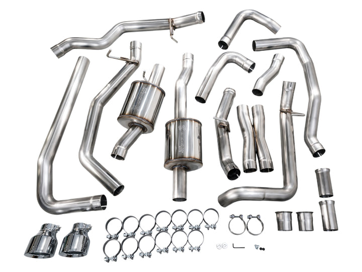 AWE Tuning 2025+ RAM 1500 RHO 3.0 I6 TT 0FG Dual Rear Exit Cat-Back Exhaust - Chrome Silver Tips