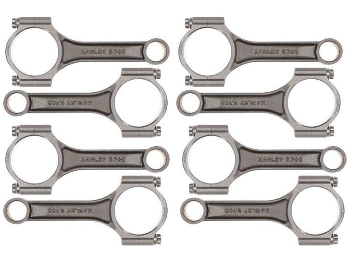 Manley SB Chevy Sportsmaster Steel Connecting Rods I-Beam 5.7in Length - Set of 8