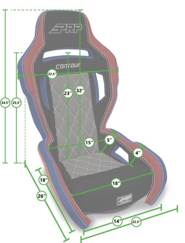 PRP Contour Suspension Seat - Whiskey