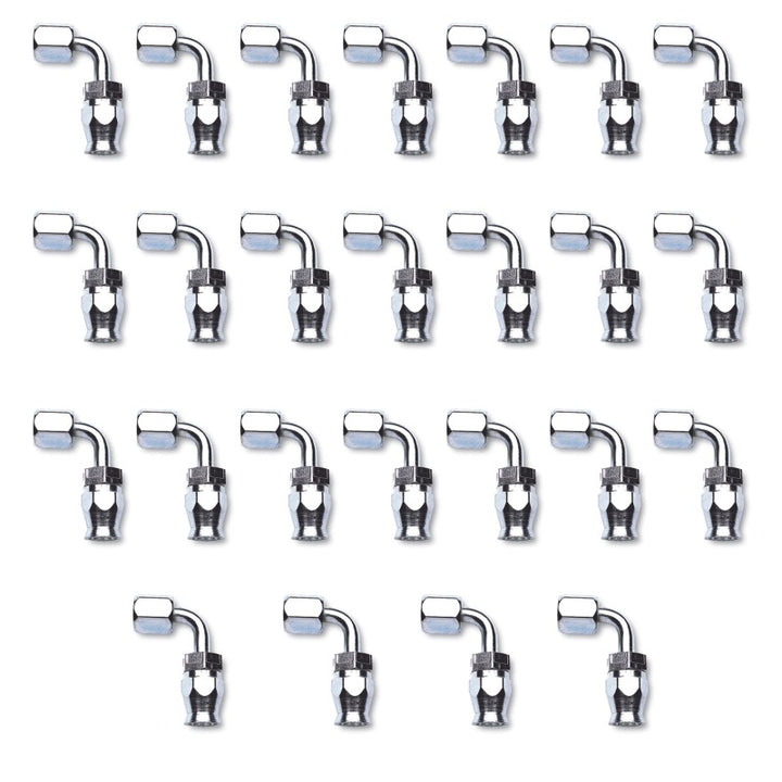 Russell Performance -6 AN Endura PowerFlex Power Steering 90 Degree Hose Ends(25 pcs.)