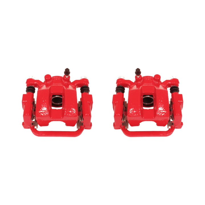 Power Stop 03-08 Infiniti FX35 Rear Red Calipers w/Brackets - Pair