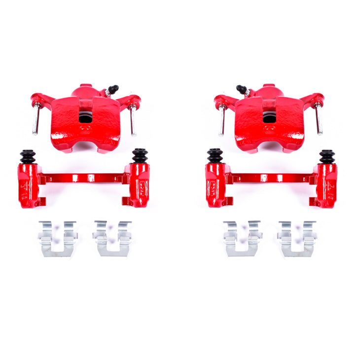 Power Stop 08-09 Buick Allure Rear Red Calipers w/Brackets - Pair