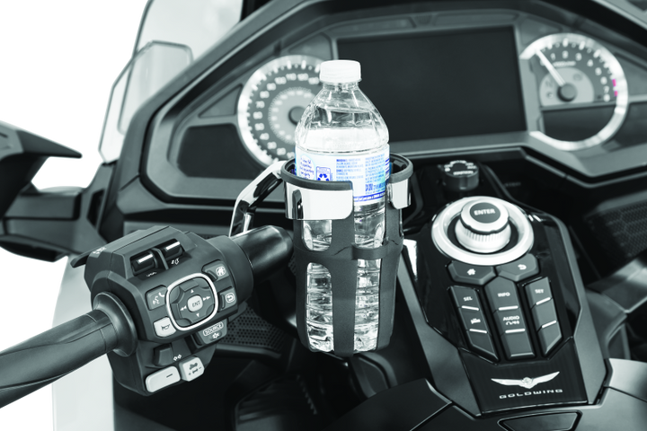 Kuryakyn Reflex Drink Holder Honda Goldwing DCT Handlebar Left Side Mount Chrome