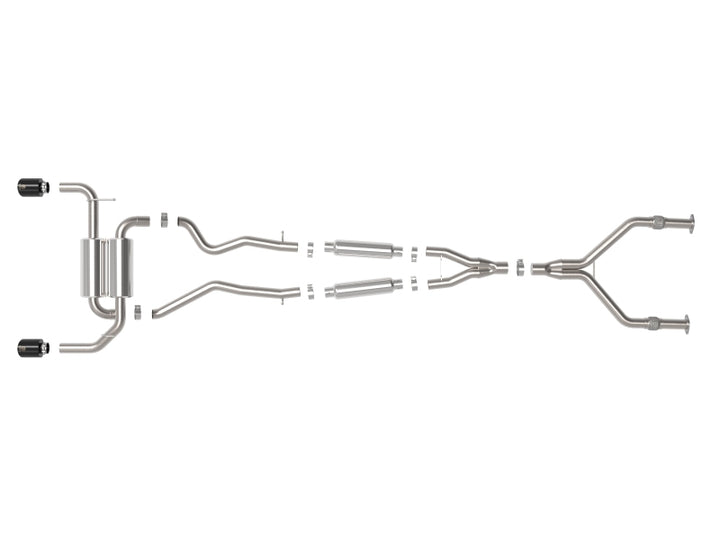 aFe 14-15 Infiniti Q50 V6 3.7L Takeda 2.5in 305 SS Cat Back Exhaust System w/ Black Tips
