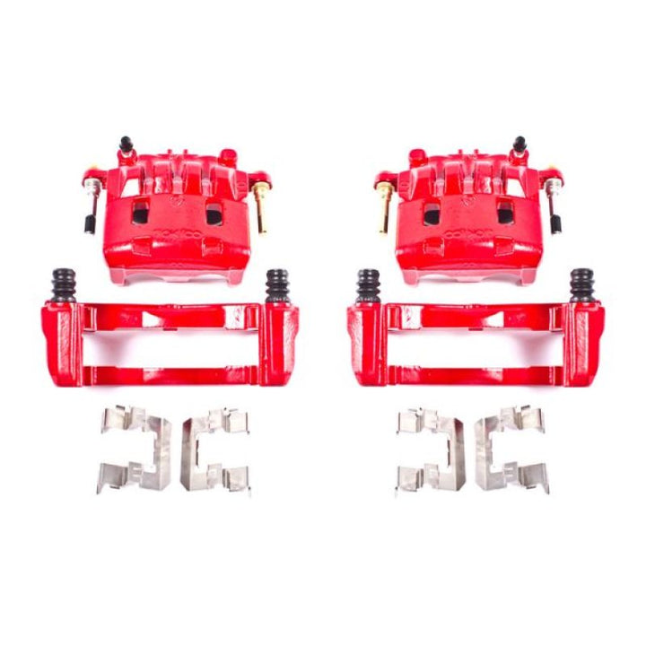 Power Stop 16-17 Subaru Crosstrek Front Red Calipers w/Brackets - Pair