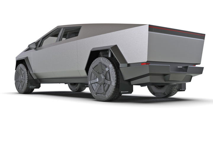 Rally Armor 24-25 Tesla Cybertruck Black UR Mud Flap Silver Logo