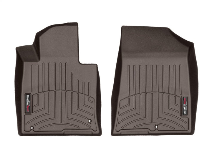 WeatherTech 2017+ Kia Cadenza Front FloorLiners - Cocoa
