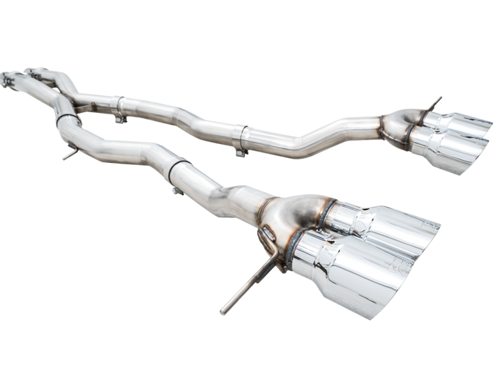 AWE Tuning Track Edition Cat-Back Exhaust for BMW G8X M3/M4 - Chrome Silver Tips