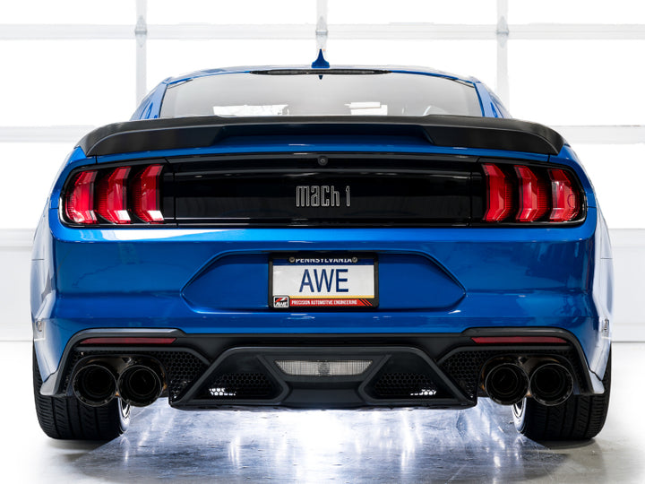 AWE Tuning 21-23 Ford Mustang Mach 1 SwitchPath Cat-Back Exhaust w/ Quad Diamond Black Tips