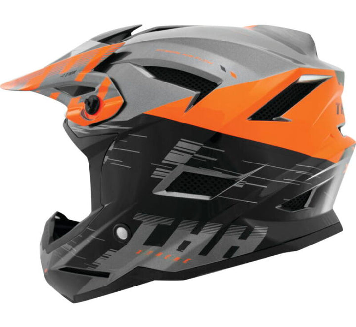 THH Helmets T-42 BMX Xtreme  Gray/Orange Youth - Small