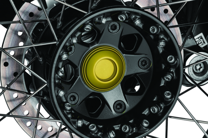Kuryakyn Lodestar Rear Axle Sliders-BMW-Gold