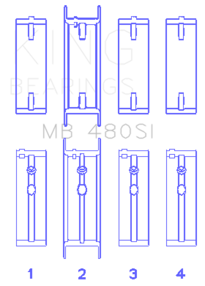 King Engine Bearings Buick V6 Main Bearing Set