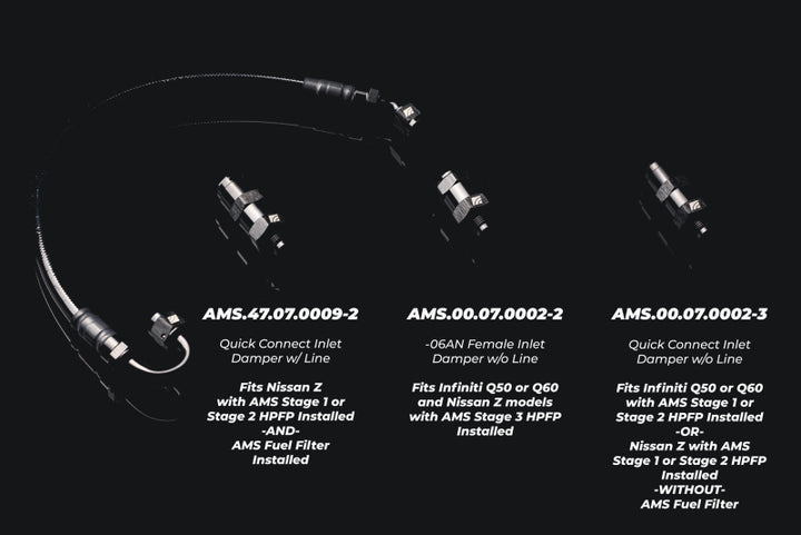 AMS Performance 5/16 Quick Connect to -6AN Inline Fuel Pulsation Damper