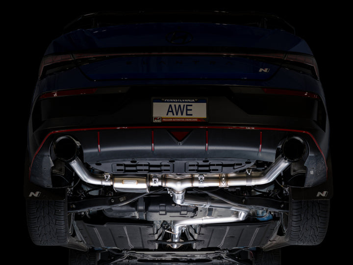 AWE Tuning 22-26 Hyundai Elantra N SwitchPath Cat-Back Exhaust - Diamond Black Tips