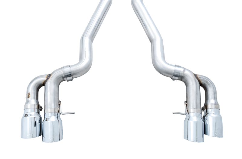 AWE Tuning 18-19 BMW M5 (F90) 4.4T AWD Cat-Back Exhaust - Track Edition (Chrome Silver Tips)