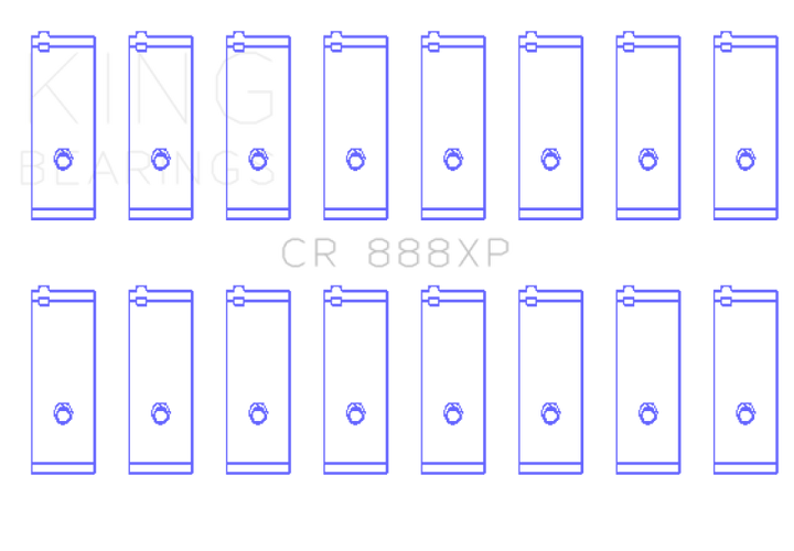 King Engine Bearings Toyota 1Uz-Fe/2Uz-Fe/3Uz-Fe (Size +0.50mm) Connecting Rod Bearing Set