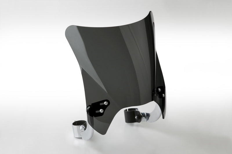 National Cycle Fits 52-56 mm. O.D. Mohawk Chrome Hardware/Curve Bracket/Windshield-Dark Tint