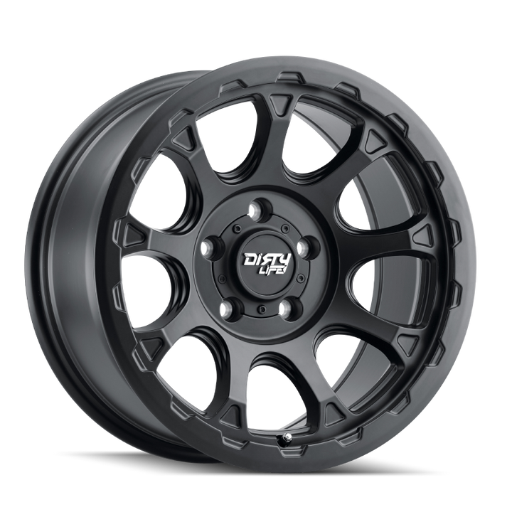 Dirty Life 9307 Drifter 17x8.5/5x127 BP/-6mm Offset/78.1mm Hub Matte Black Wheel - Beadlock