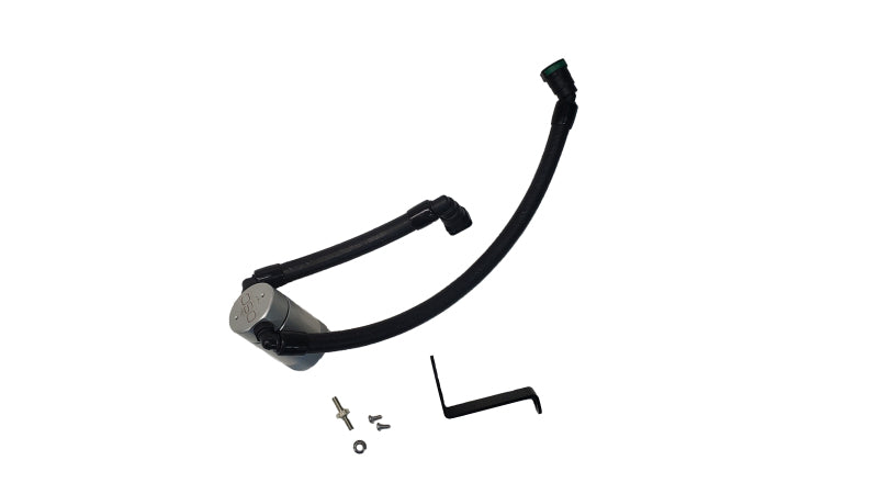 J&amp;L 2024-2025 Ford Mustang GT w/ Whipple Supercharger Oil Separator 3.0 PCV Side - Clear Anodize