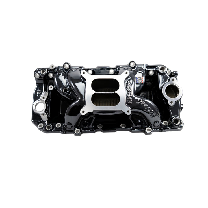 Edelbrock RPM Air-Gap Intake Manifold for Big-Block Chevy Oval Port - Black Plasma Finish