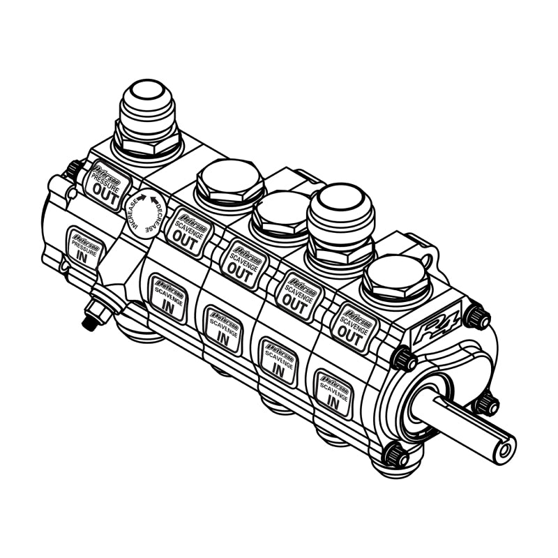 Peterson Fluid Systems R4 5-Stage Oil Pump - Right Side Mount - HV - Rear Drive Drag