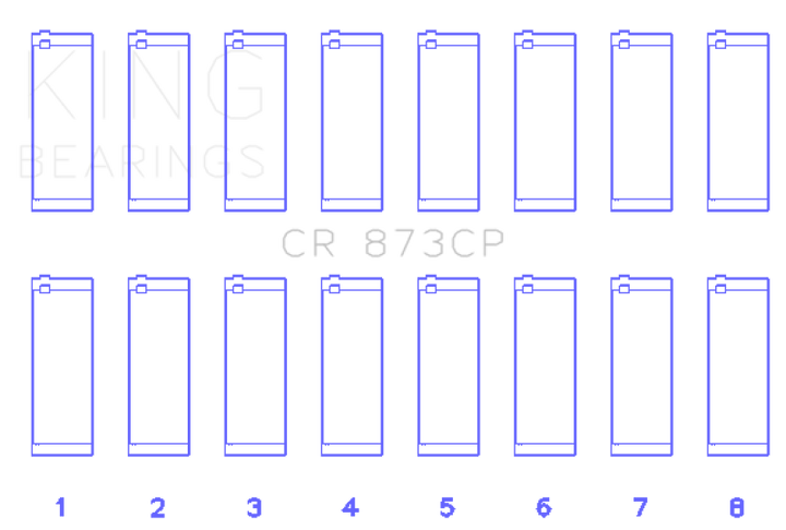 King Engine Bearings General Motors 379/395 16V (Size +0.50mm) Connecting Rod Bearing Set