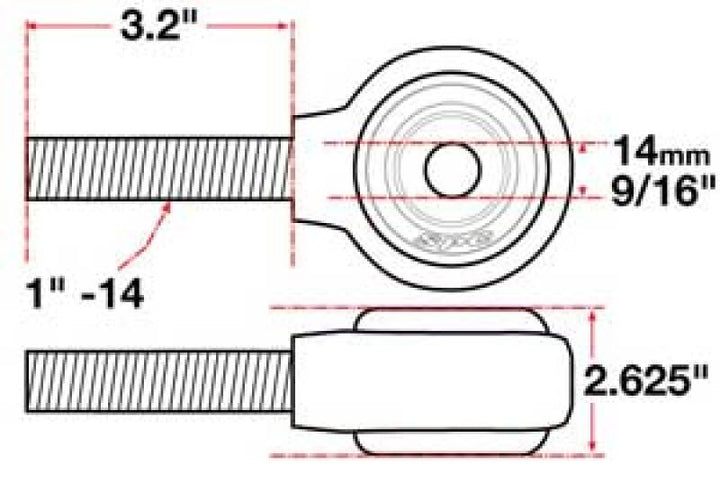 SPC Performance xAxis Rod End Ball Joint