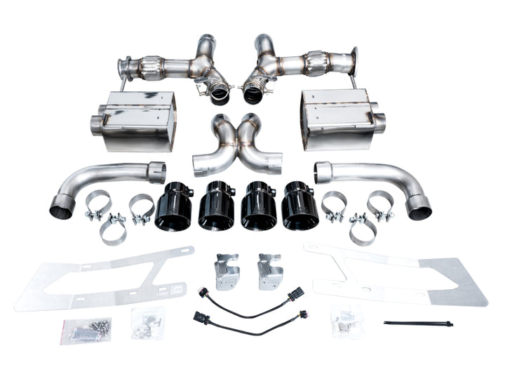 AWE Tuning 2023 C8 Corvette Z06 SwitchPath Cat-Back Exhaust - Diamond Black Tips