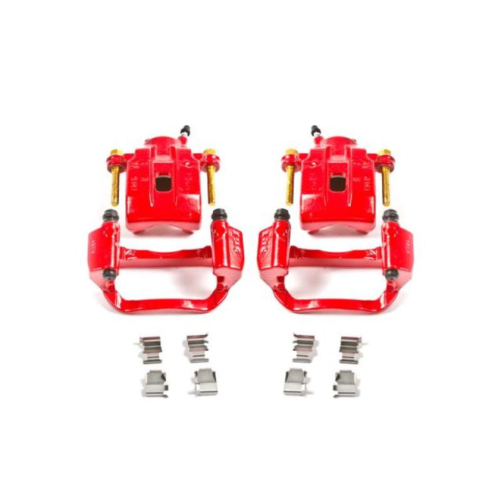 Power Stop 08-15 Toyota Sequoia Rear Red Calipers w/Brackets - Pair