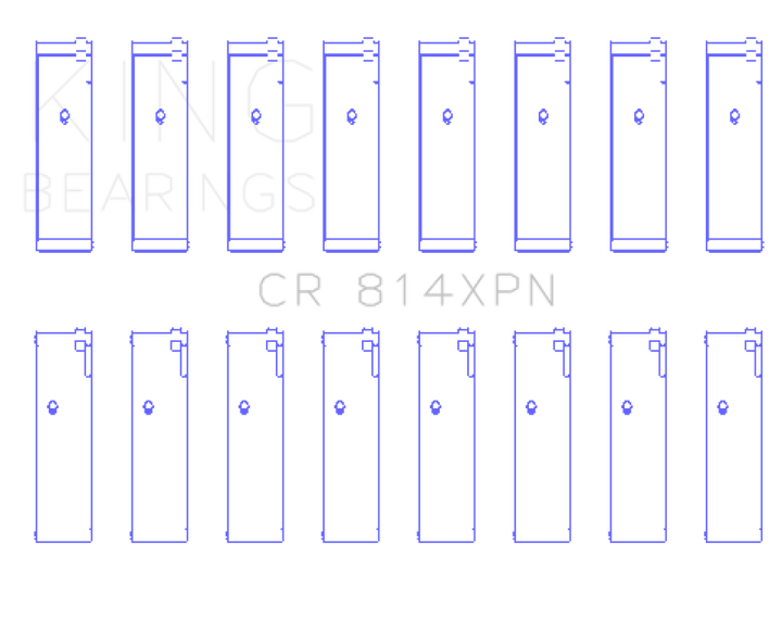 King Engine Bearings Ford 351ci 5.8L 16V (Size STDX Oversized) Connecting Rod Bearing Set
