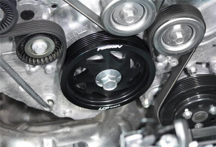 PERRIN 15-18 Subaru WRX / 13-20 BRZ / 14-18 FXT / 13-16 Crosstrek Lightened Crank Pulley - Black