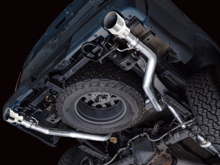 AWE Tuning 2021+ Ford F150 Tremor w/ Bumper Cutouts 0FG Non-Resonated Cat-Back w/ Chrome Silver Tips