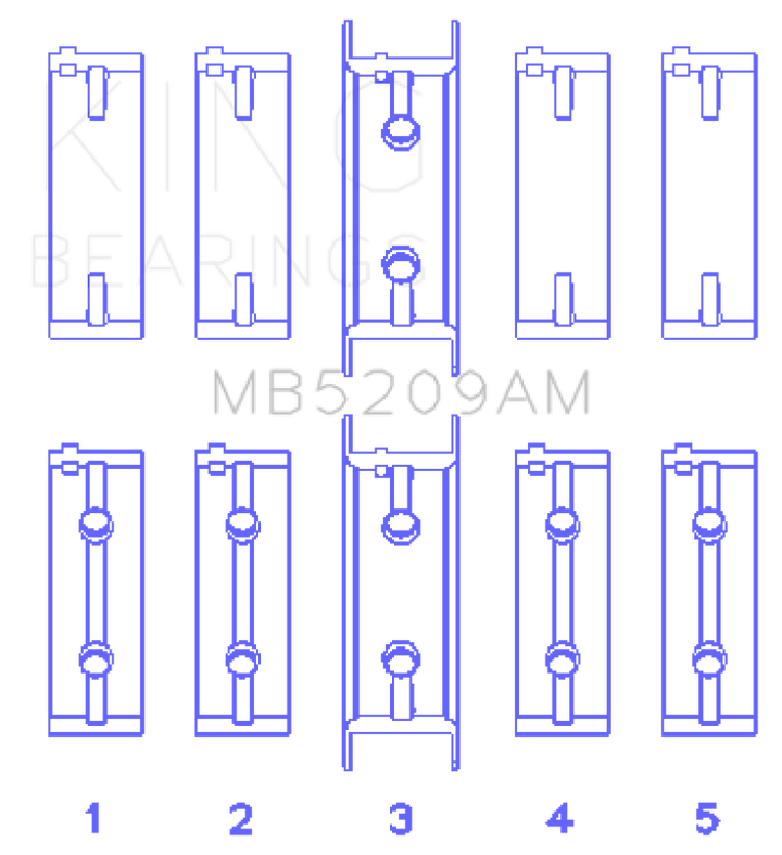 King Engine Bearings Mitsubishi 4G63/64/DOHC (Size +0.25mm) Main Bearing Set