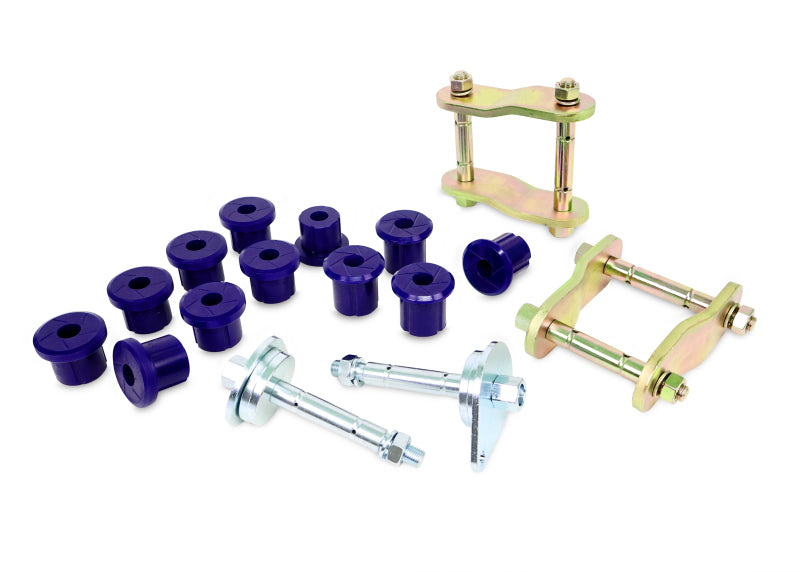 SuperPro 97-07 Toyota Land Cruiser Greaseable Leaf Spring and Shackle Bushing Kit- (Rear)