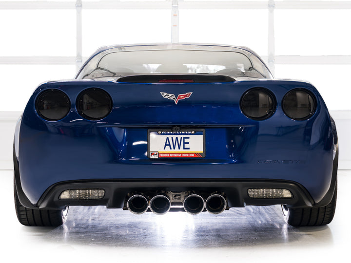 AWE Tuning C6 Chevrolet Corvette Z06/ZR1 Touring Edition Axle-Back Exhaust w/ Chrome Silver Tips