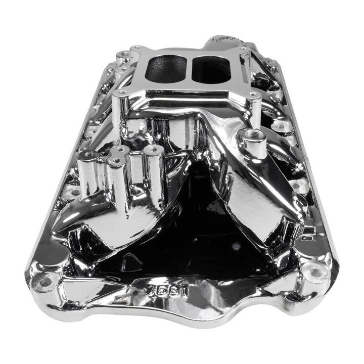 Edelbrock RPM Air-Gap Small Block Ford 351W Intake Manifold - Chrome Plasma Finish